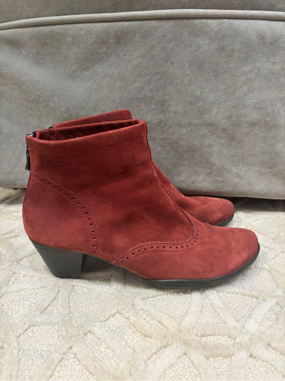Arche Red Suede Ankle Boots